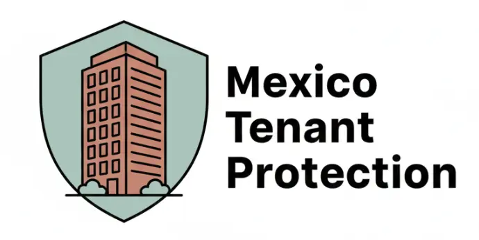 logo of Mexico Tenant Protection showing an apartment building inside a shield